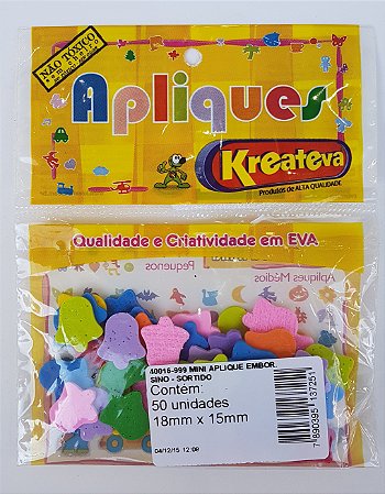 Mini Aplique "SINO" (Blister 50 unidades) Cores Sortidas