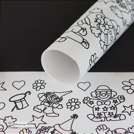 Pacote 5 Folhas EVA Para Colorir (Serigrafado UV) 40x60cm PALHAÇOS