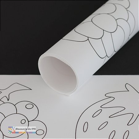 Pacote 5 Folhas EVA Para Colorir (Serigrafado UV) 40x60cm FRUTAS