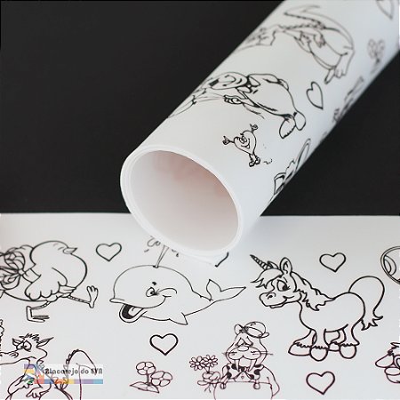 Pacote 5 Folhas EVA Para Colorir (Serigrafado UV) 40x60cm TURMINHA FELIZ