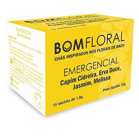 Caixa de Chá BomFloRal Emergencial com 15 Sachês
