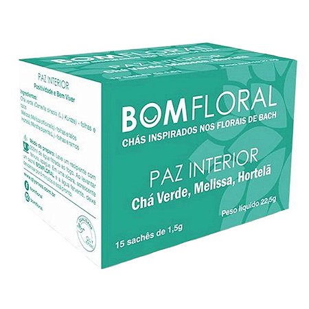 Caixa de Chá BomFloRal Paz Interior com 15 Sachês