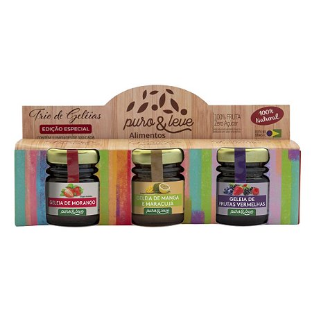 Trio de Mini Geleias Puro e Leve 90g
