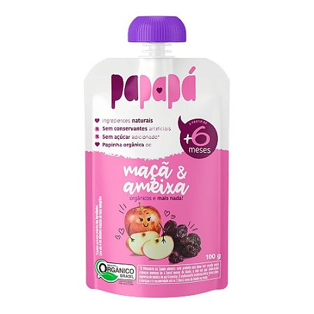Papinha Orgânica Maçã e Ameixa
