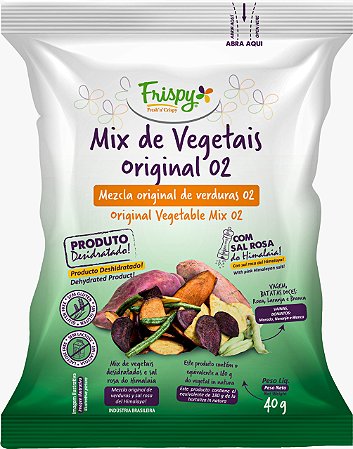 Mix Original 2 (Batata Doce, Batata Doce Laranja e Roxa, Vagem) - Frispy - 40g