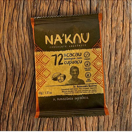 Na'kau 72% Cacau com Cupuaçu 40g - Nakau - 40g