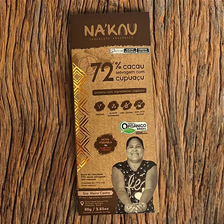 Na'kau 72% Cacau com Cupuaçu 80g - Nakau - 80g