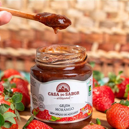 Geleia de Morango sem Açúcar Casa do Sabor 260g