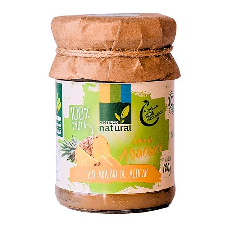 GELEIA DE ABACAXI SEM ADICAO DE ACUCAR ORGANICA COOPERNATURAL 180g