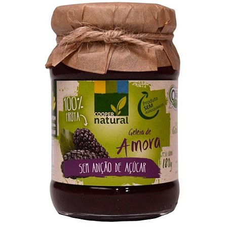GELEIA DE AMORA SEM ADICAO DE ACUCAR ORGANICA COOPERNATURAL 180g