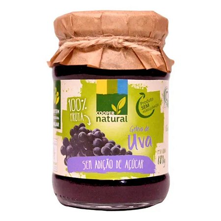 GELEIA DE UVA SEM ADICAO DE ACUCAR ORGANICA COOPERNATURAL 180g