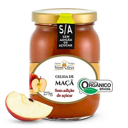 GELEIA ORGANICA MAÇÃ S/ AÇÚCAR Novo Citrus 275g