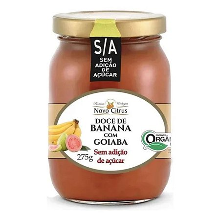 DOCE ORGANICO BANANA C/ GOIABA SEM AÇÚCAR Novo Citrus 275g