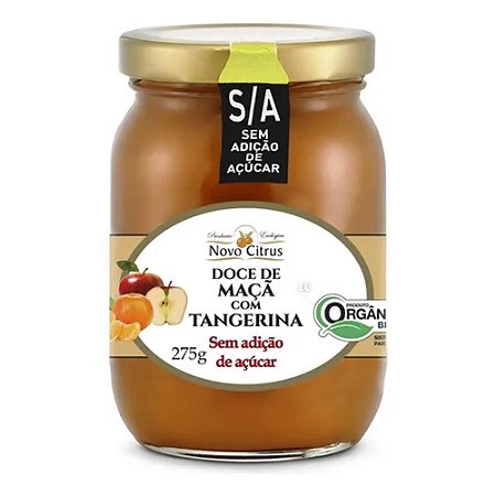 DOCE ORGANICO MAÇÃ C/ TANGERINA S/ AÇÚCAR Novo Citrus 275g