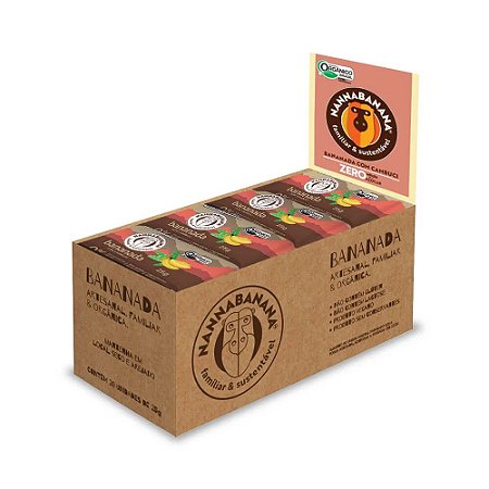 Bananada com Cambuci  Nannabanana - Sabor Azedinho e Doce 25g cx com 20