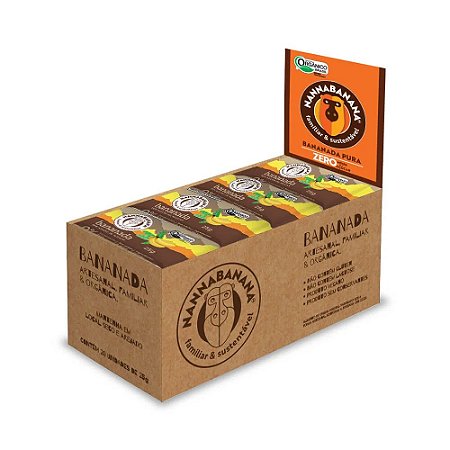 Bananada Pura Orgânica Nannabanana 25g cx com 20