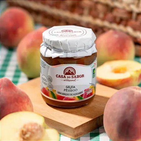 GELEIA SEM ACUCAR PESSEGO Casa do Sabor 260g