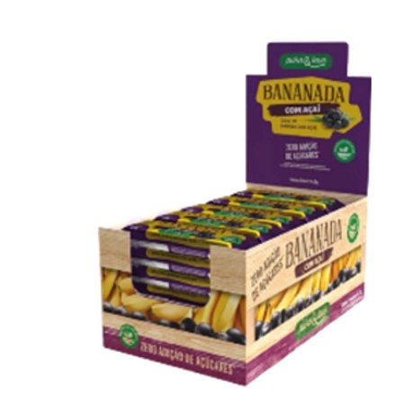 Bananada com Açaí Zero  Puro e Leve Display  com 24un