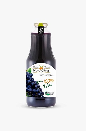 SUCO INTEGRAL UVA 1 L ORGÂNICO Novo Citrus