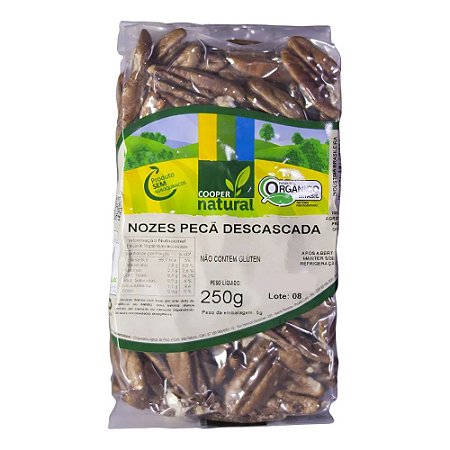 NOZES PECÃ DESCASCADA ORGANICO Coopernatural 250gr