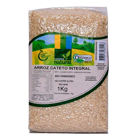 ARROZ CATETO INTEGRAL ORGANICO COOPERNATURAL 1KG