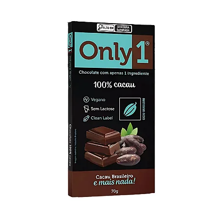 ONLY1-100% cacau 70g - Tudo Zero Leite