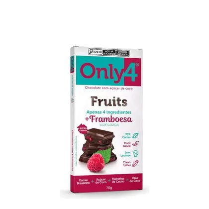 ONLY4 70% Cacau c/Fruit Framboesa 70g