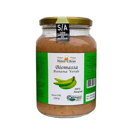 BIOMASSA BANANA VERDE ORGÂNICA NOVO CITRUS  250G