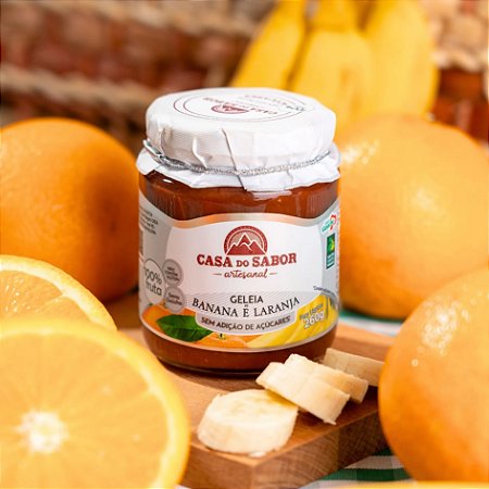 Geleia de Banana e Laranja 260g - Casa do Sabor Kit com 3 unidades