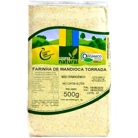 Farinha de Mandioca Torrada ORGANICO - Coopernatural - 500g - Sem gluten