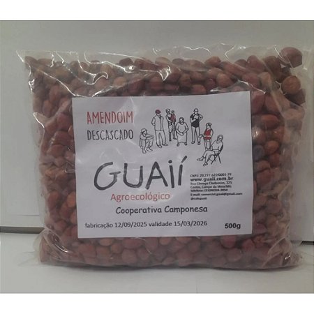 AMENDOIM AGROECOLOGICO COMUM VERMELHO - GUAIí - 500G