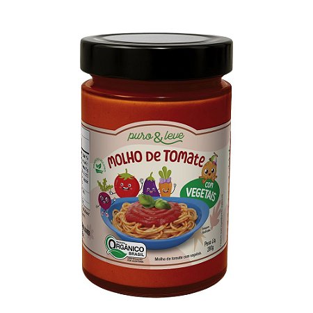 MOLHO DE TOMATE VEGETAIS INFANTIL PURO E LEVE  200G
