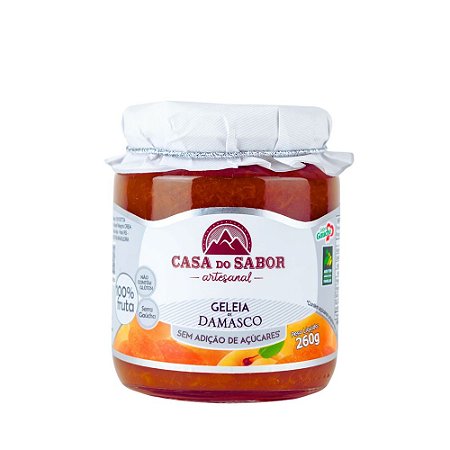 GELEIA SEM ACUCAR DAMASCO - CASA DO SABOR - 260g