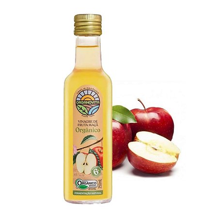 VINAGRE MAÇÃ 6% de Acidez - ORGANOVITA - 250ML