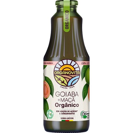 SUCO GOIABA / MAÇÃ - ORGANOVITA -  1L