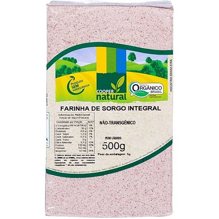 FARINHA DE SORGO INTEGRAL ORGANICO - COOPERNATURAL -  500G