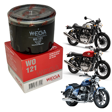 Filtro de Óleo - WEGA para Royal Enfield Interceptor / Continental GT ou Super Meteor