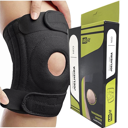 Joelheira Articulada Compressão Ortopedica Patelar Reforçada