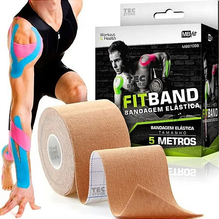 ita Bandagem Elástica Esportiva Adesiva 5mx5cm Fitband