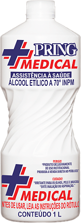 CAIXA C/12 UNIDADES ALCOOL PRING  - ETILICO 70º