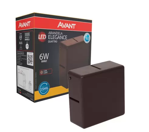 Arandela Branco Quente 6W Cor Café