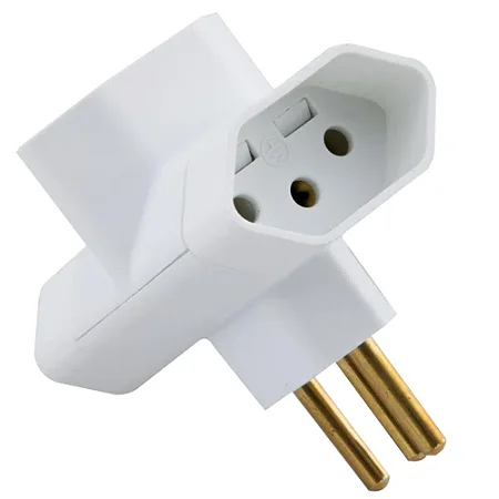 Plugue T 2P+T 10A Branco