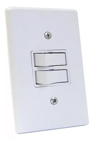Interruptor 2 Teclas Simples 10A Branco