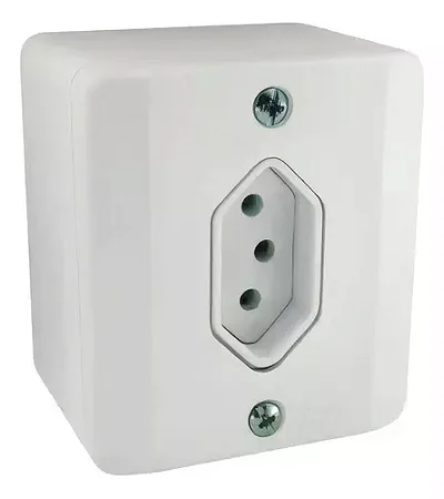 Tomada Externa Simples 10A Branca