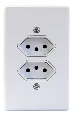 Tomada Dupla 2P+T 10A Branca