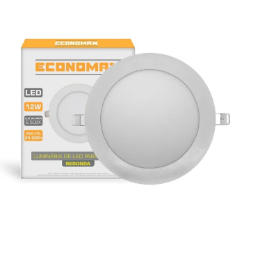 Luminária LED Embutir 12W Branco Frio
