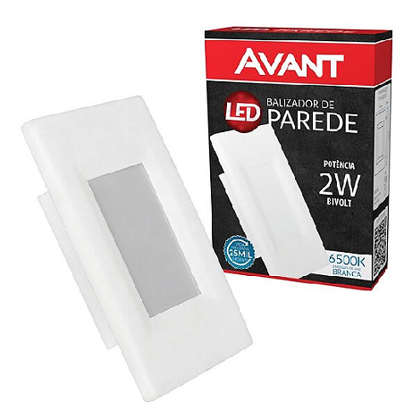 Balizador LED de Parede 2W Branco Frio