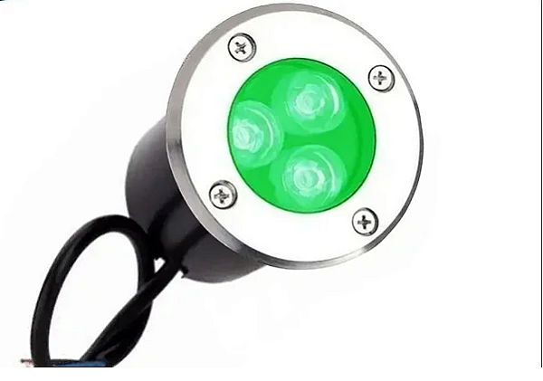 Balizador LED de Piso 5W Cor Verde