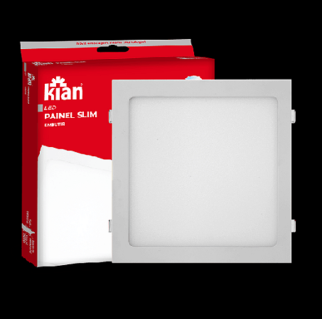 Luminária LED Embutir Quadrada 24W Branco Quente