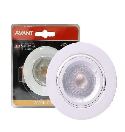 Spot LED Direcionável Supimpa Redondo 3W Branco Quente